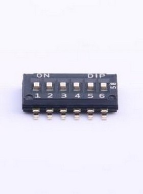 DHN-06-V-T/R 拨码开关 6位 包含引脚总宽度6.7mm 贴片 SMD-12P,4