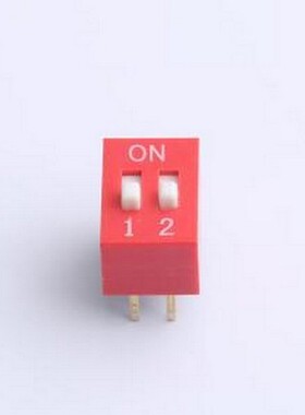 ZX-2.54BM-2PZC 拨码开关 DSE 2.54直插平拨红色2位 间距2.54mm