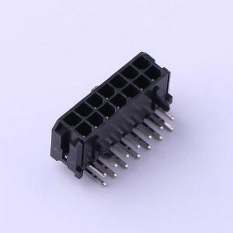 C3030WR-F-2X07P 线对板针座 2x7P 间距:3mm 弯插 黑色 弯插,P=3m