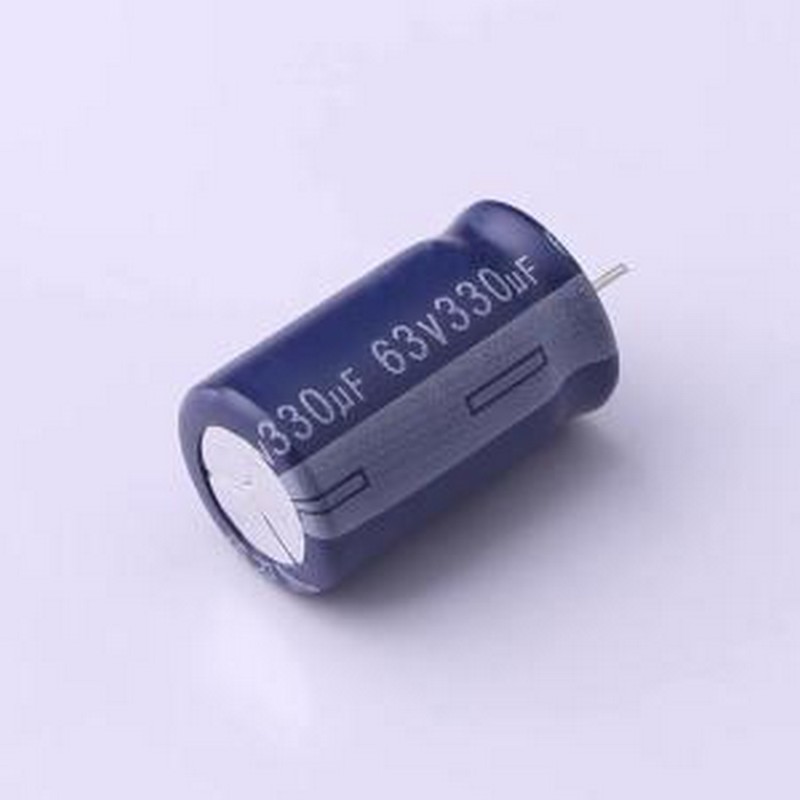 ERS1JM331W20C38T 直插铝电解电容 330uF ±20% 插件,D12.5xL20mm