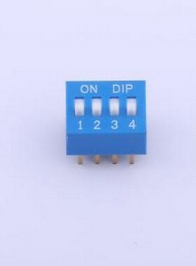 TA-04R 拨码开关 拨码开关蓝色04P-180度 间距2.54mm 立式直插正