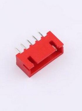 WF-1A254A5P-R 线对板针座 间距2.54mm 直插 红色 1x5P 插件,P=2.