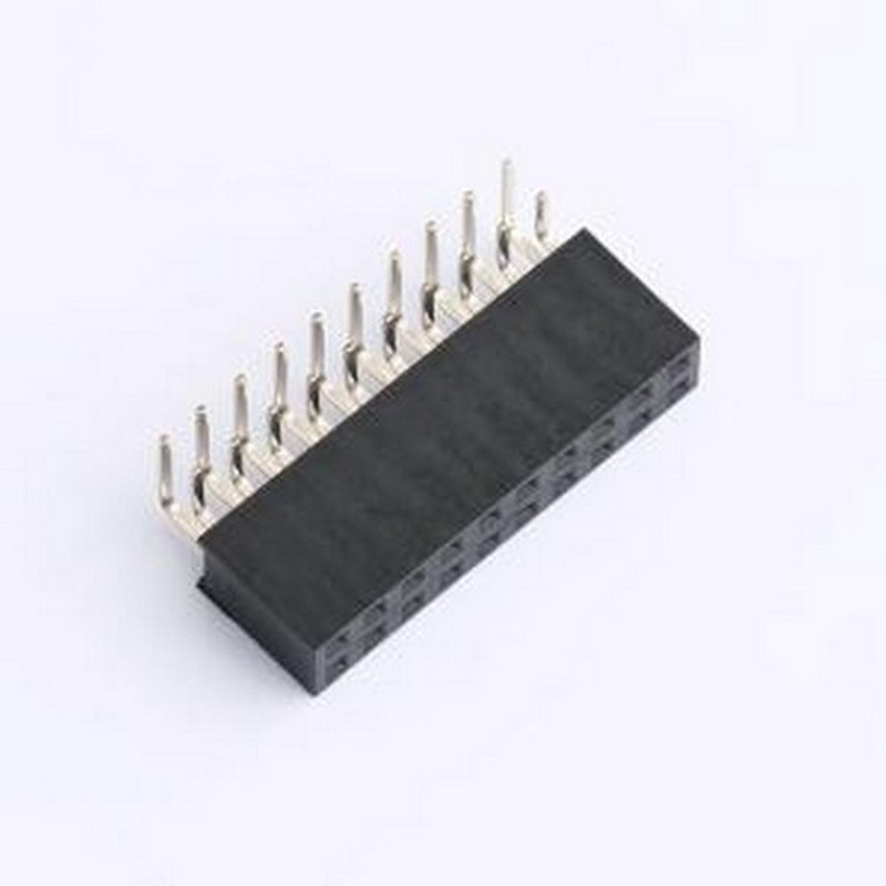 HC-PM254-8.5H-2x10PW 排母 2x10P 间距:2.54mm 弯插 弯插,P=2.54