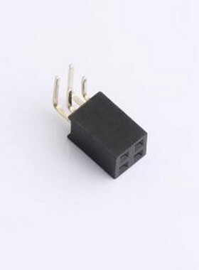 IPCP254F04PB28R 排母 2x2P 间距:2.54mm 弯插 弯插,P=2.54mm