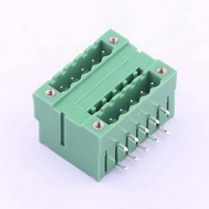 KF2EDGRHM-5.0-2*5P 插拔式接线端子 螺丝固定 5mm 弯插,P=5mm