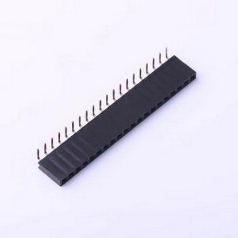 KH-2.54FH90-1X20P-H8.5 排母 间距:2.54mm 1x20P 弯插 弯插,P=2.