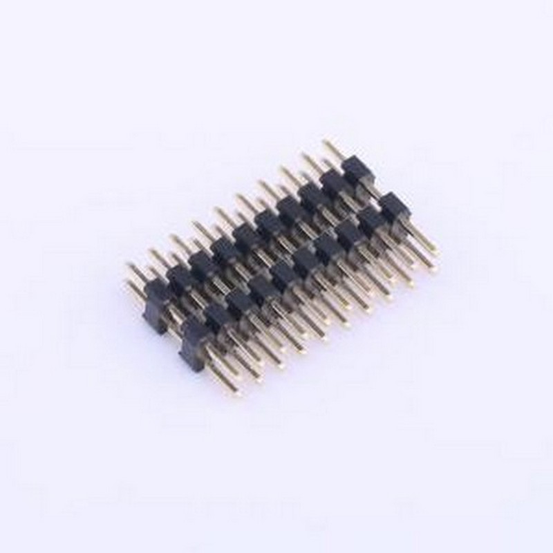 X4622WV-2X10I-C40D28-E60 排针 2x10P 间距:2mm 方针 插件,P=2mm