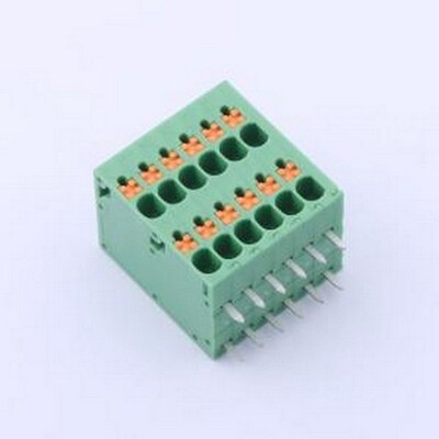 KF207RH-3.5-2*6P 弹簧式接线端子 2x6P 3.5mm 每排P数:6 排数:2