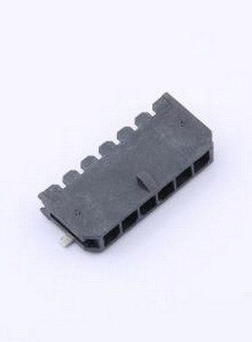 HC-MX3.0-6AWT-05 线对板针座 1x6P 间距:3mm 卧贴 黑色 SMD,P=3m