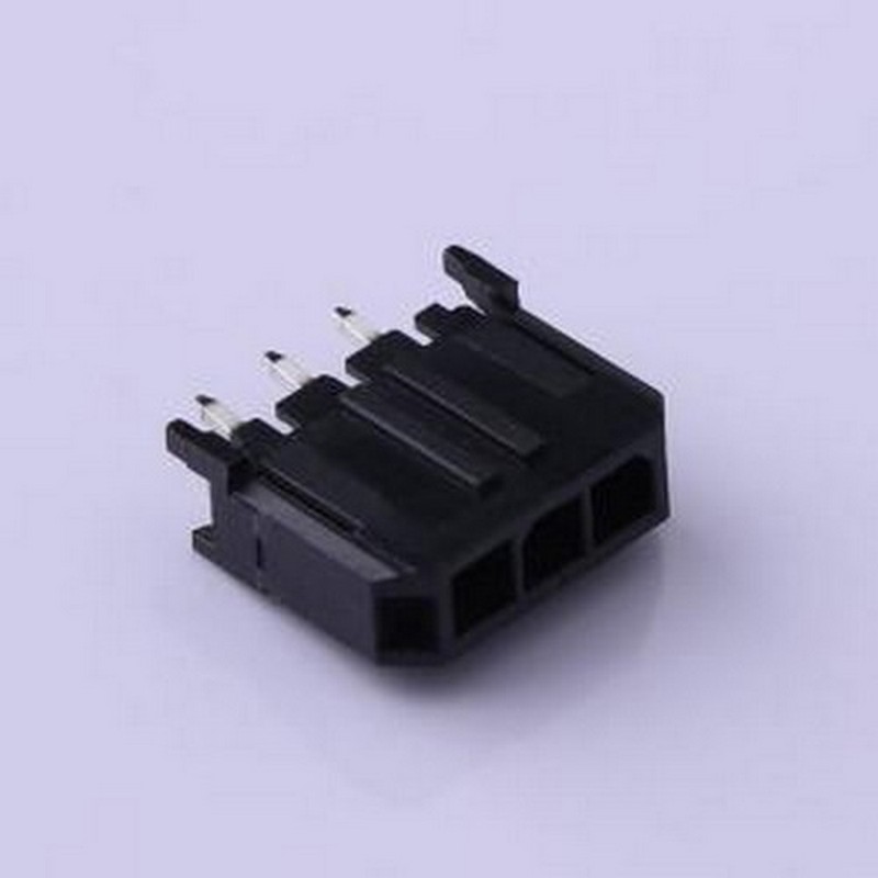 C3030WV-F-03P 线对板针座 1x3P 间距:3mm 直插 黑色 插件,P=3mm