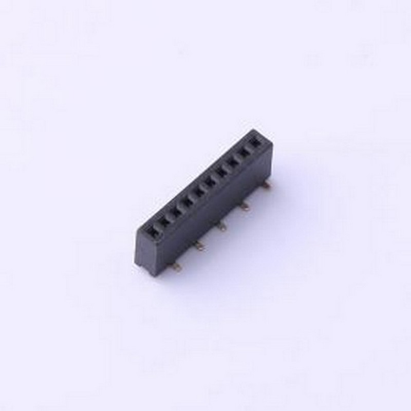 X1311FVS-10-C43D35R1 排母 间距:1.27mm 1x10P 立贴 SMD,P=1.27m