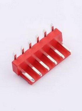WF-1B396A6P-R 线对板针座 间距2.0mm 弯插 红色 1x6P 弯插,P=3.9
