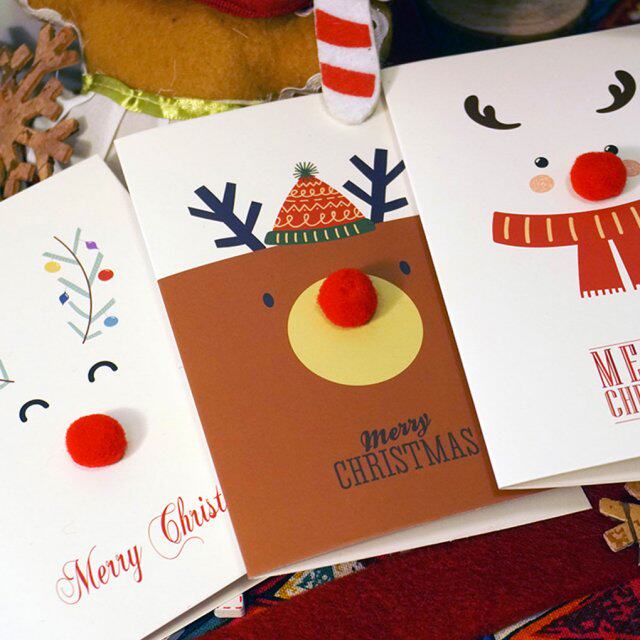 christmas exquisite greeting card cartoon three-dimensional