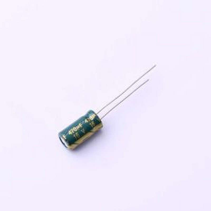 GR1C471M0611 直插铝电解电容 470uF ±20% 16V 插件,D6.3xL11mm