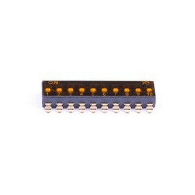 DSIC10TSGET 拨码开关 2.54mm 10位低推贴胶 贴片 SMD-20P,6x25.4