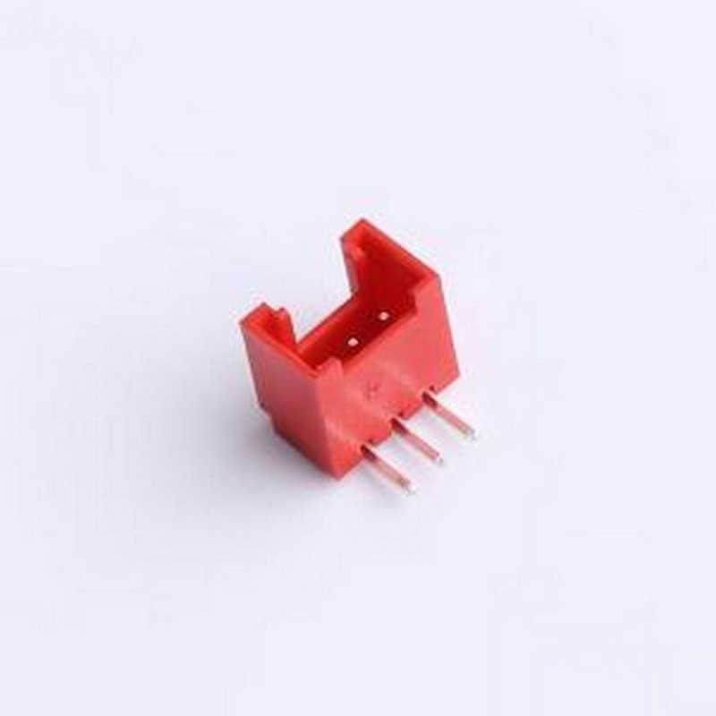 XY-HY2.0-3A21-R 线对板针座 HY 2.0mm 1x3P 弯插 带扣 红色 弯插