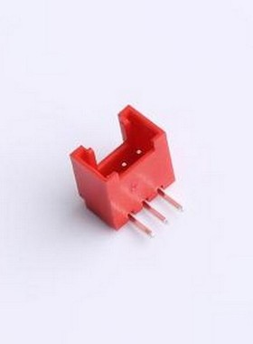 XY-HY2.0-3A21-R 线对板针座 HY 2.0mm 1x3P 弯插 带扣 红色 弯插