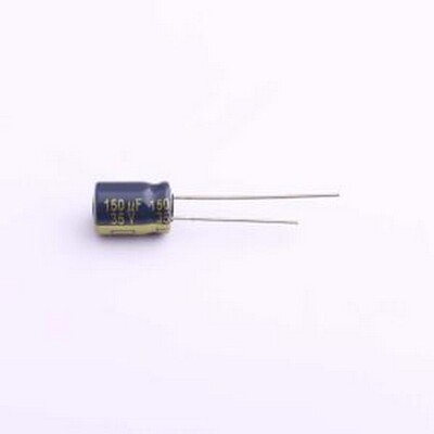 EEUFC1V151 直插铝电解电容 150uF ±20% 35V 插件,D8xL11.5mm