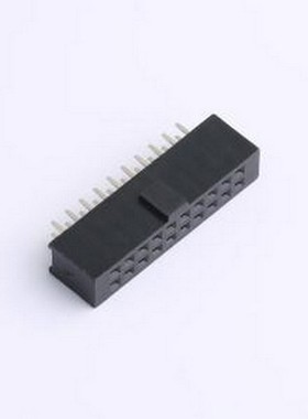 DS1023-02-2x10SF11 排母 2x10P 间距:2.54mm 黑色 插件,P=2.54mm