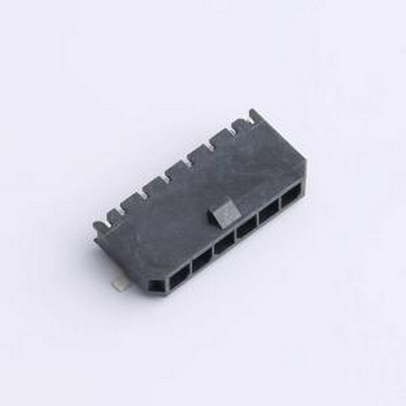 WT5557W-060R-0W 线对板针座 1x6P 间距:3mm 卧贴 SMD,P=3mm,卧贴