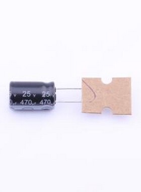 ECR1ELH471MFA100016 直插铝电解电容 470uF ±20% 25V 插件,D10x