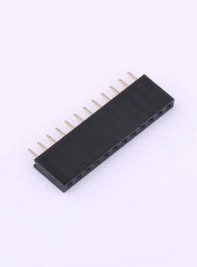 ZX-PM2.54-1-12PY 排母 1x12P 间距:2.54mm 直插 插件,P=2.54mm