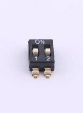 DSIC-02-LS-GER 拨码开关 2.54mm间距 2位 贴片高柄 DSIC黑色 拨