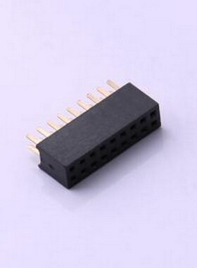 PM127V-12-18-H43 排母 排母 1.27mm 2x09P 直插 镀金 塑高H=4.3m