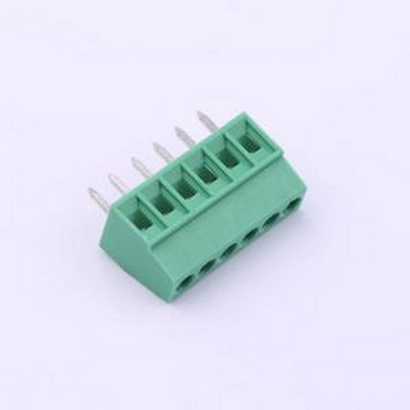 MX128-2.54-06P-GN01-Cu-Y-A 螺钉式接线端子 1x6P 2.54mm 直插