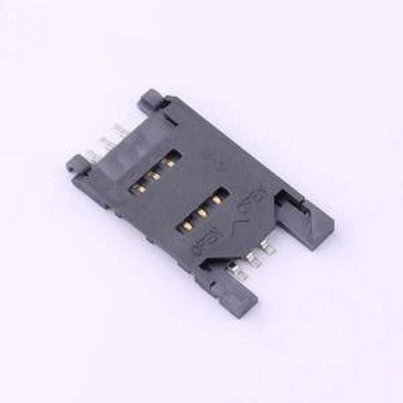 SIM101-GZ6P SIM卡连接器 翻盖式 MiniSIM卡座 SMD