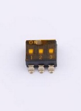 DSIC-03-TS-GER 拨码开关 2.54mm间距 3位 贴片低柄 DSIC黑色 拨