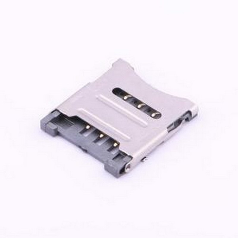 HYC02-SIM06-180 SIM卡连接器 翻盖式 MicroSIM卡 卡座 SMD