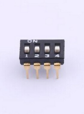 YDD04H2 拨码开关 4位高拨键黑色插件2.54MM拨码开关 插件
