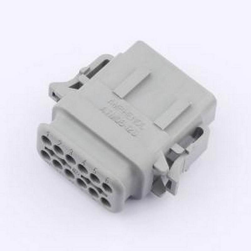 ATM06-12SA-SR1GY 胶壳(线对板/线对线) 带键位的12插座插头，带