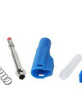 25.450.5 香蕉头/鳄鱼夹 [5件套] 4mm 伸缩护套焊接叠插插头 蓝