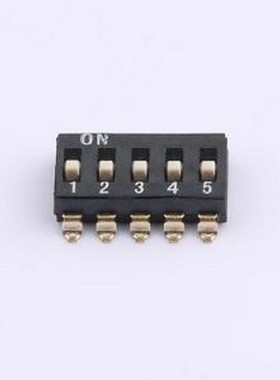 DSIC-05-LS-GER 拨码开关 2.54mm间距 5位 贴片高柄 DSIC黑色 拨