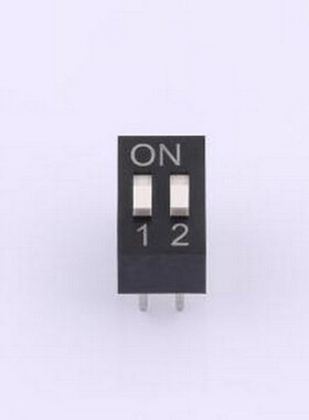 BSE02GK 拨码开关 2.54mm间距2P黑色插件拨码开关 插件,P=2.54mm