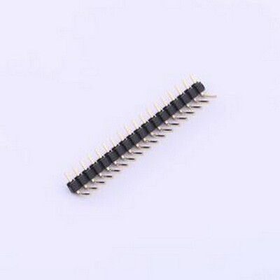 X6511WR-18H-C60D30R1 排针 1x18P 间距:2.54mm 方针 弯插,P=2.54