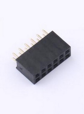 HDGCPH2.54-PZS-2X6 排母 2x6P 间距:2.54mm 直插 插件,P=2.54mm