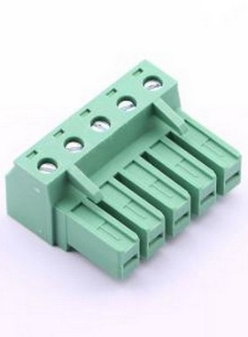 KF2EDGSK-7.62-5P绿色 插拔式接线端子 7.62mm 1x5P 排数:1 每排P