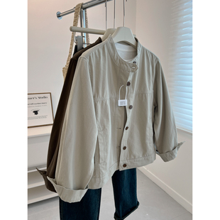 外套学生减龄 新款 百搭chic小众酷帅中性风开衫 夹克女宽松2025秋季