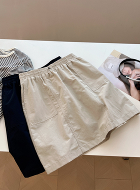 韩版复古高腰半身裙女2025新款小个子短款工装风a字裙学生减龄夏