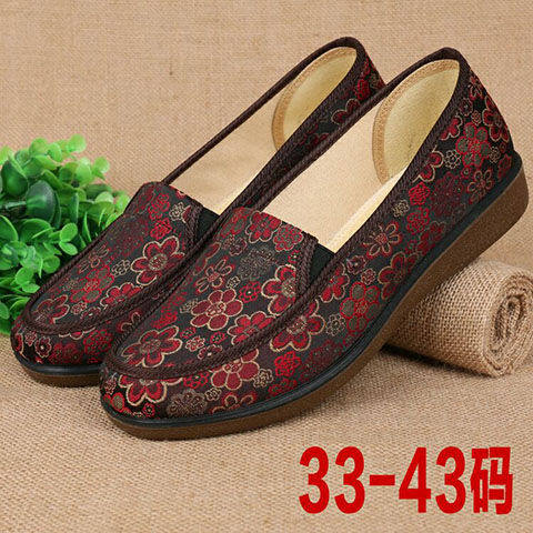 春秋老北京布鞋女单鞋中老年人妈妈女鞋防滑软底老人鞋老太太鞋子