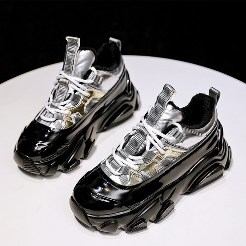 厚底增高6cm时尚老爹鞋