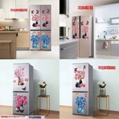 3D立体花瓶贴画冰箱贴门贴装 饰玻璃贴纸自粘橱柜门窗贴花墙贴防水