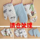 微波炉手套烤箱烘焙耐高温厨房工具防滑防烫纯棉麻隔热加厚手套