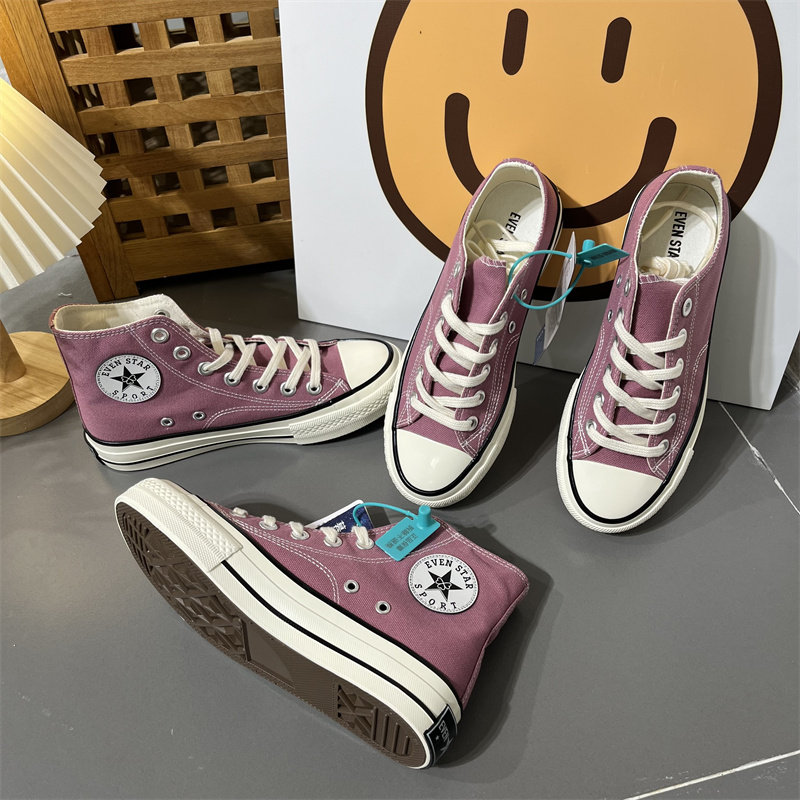 豆沙红色帆布鞋EVENSTAR/暮星