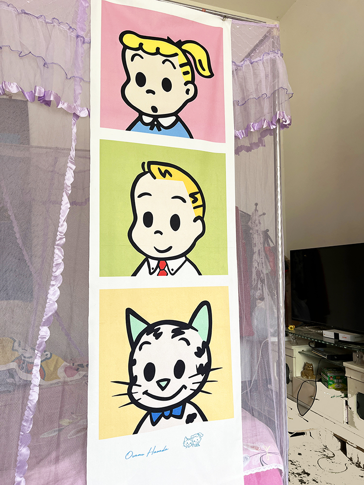 原田治少女卡通可爱挂布