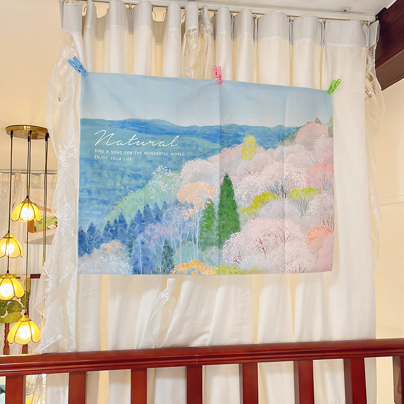 少女心温馨画布卧室装饰挂布