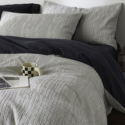 侘寂风丨全棉色织提花床上四件套